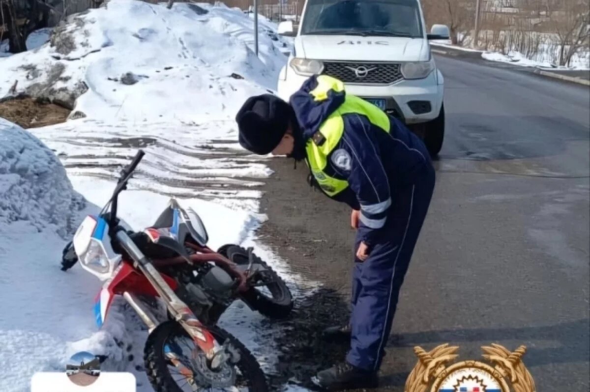    На Камчатке инспекторы ГАИ задержали 13-летнего подростка на питбайке