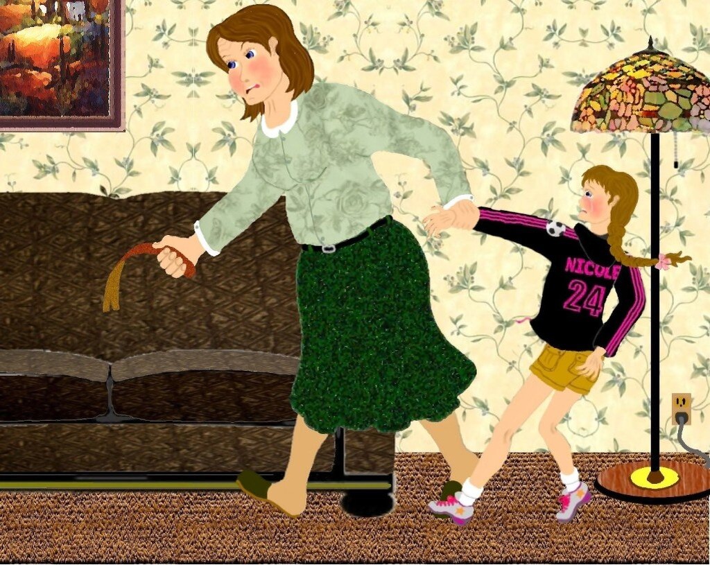 Мать не любит свою дочь и применяет к ней физическое насилие вместо воспитания. Фото с просторов интернета