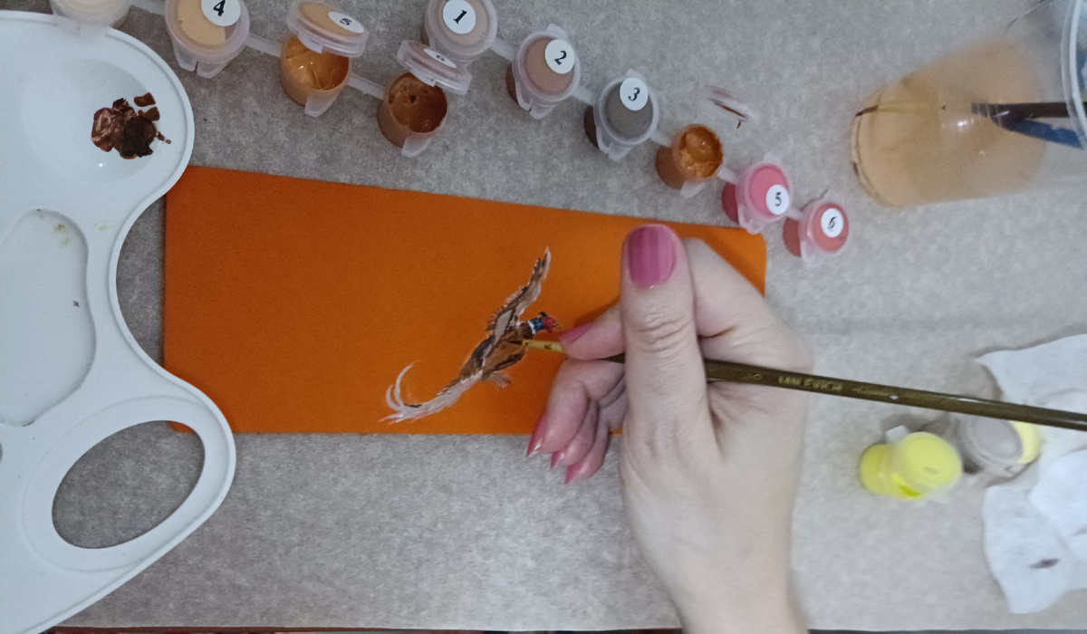 Рисую фазана