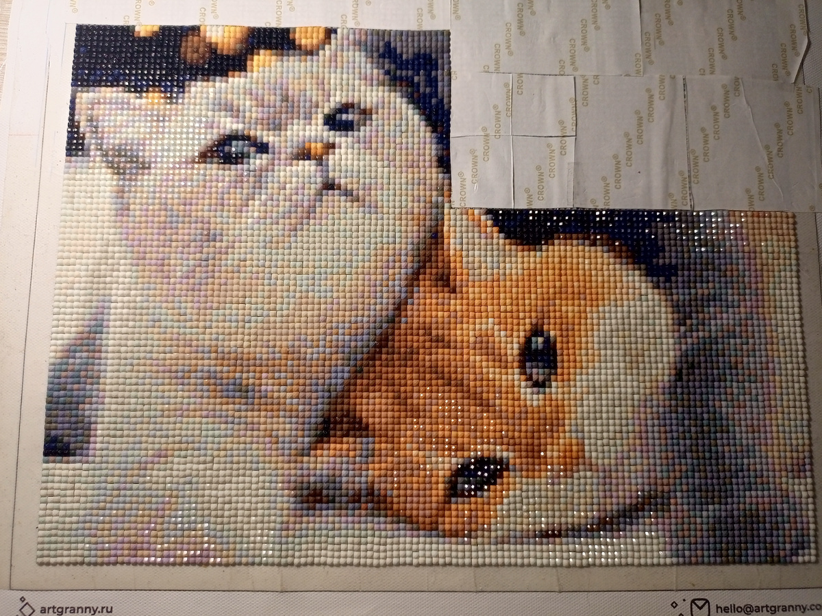Алмазная мозаика. Из мелких частичек создается целая картина