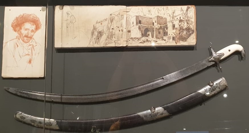 Сабля с ножнами Начало XX в серебро, кость, металл