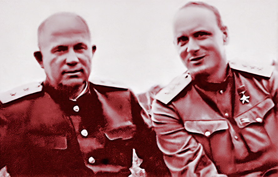 Хрущёв и Серов во Львове, 1945 г.