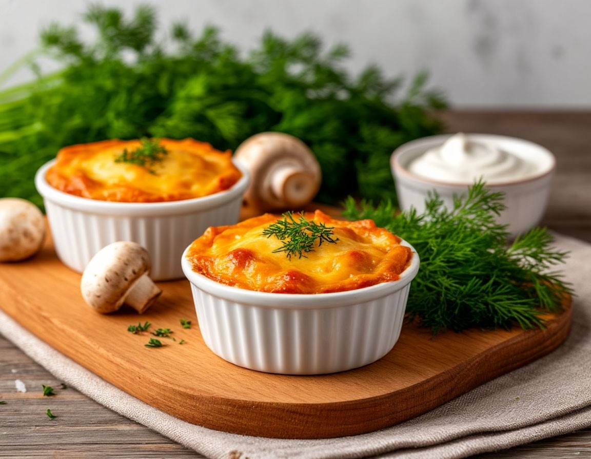 Жульен с курицей и грибами