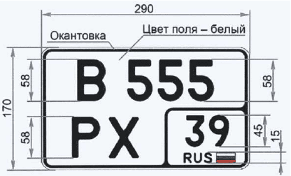 ГОСТ для квадратного номера