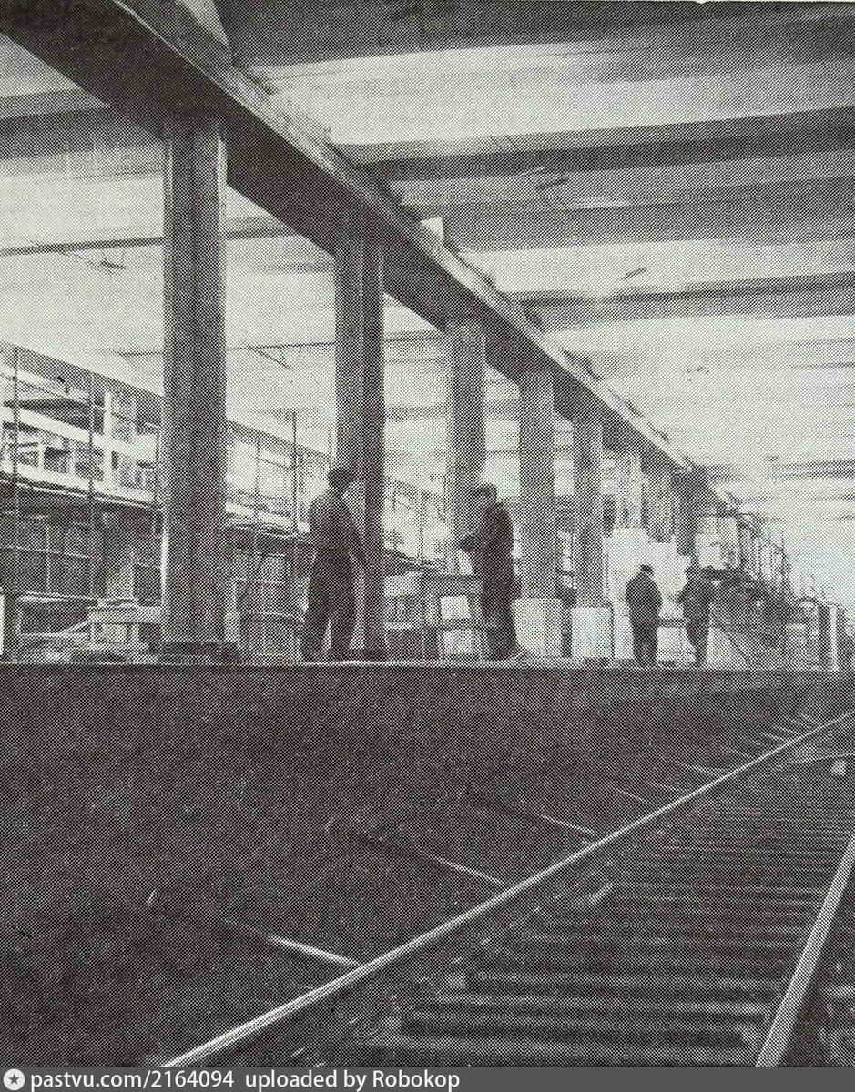Станция "Коломенская" во время строительства, 1968. С сайта www.pastvu.com.