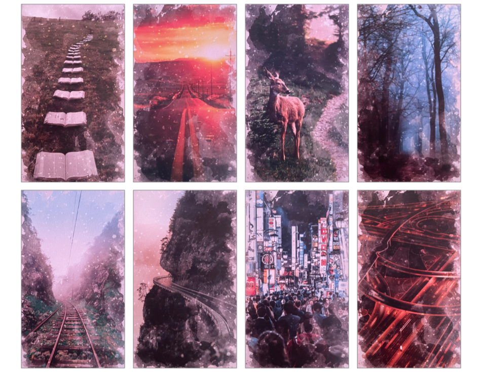 Ваш путь сейчас. 8 случайных карт из колоды МАК «Дороги судьбы». Коллаж мой