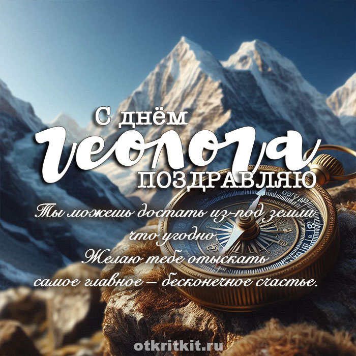 С днем геолога поздравляю. OtkritKit.ru