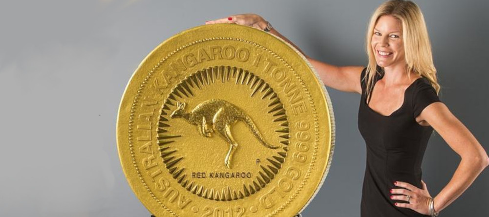 Австралийская монета «Red Kangaroo» – 1 тонна золота (2011)