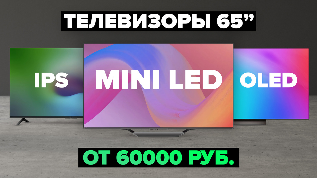 Лучшие телевизоры 65 дюймов в 2025 году