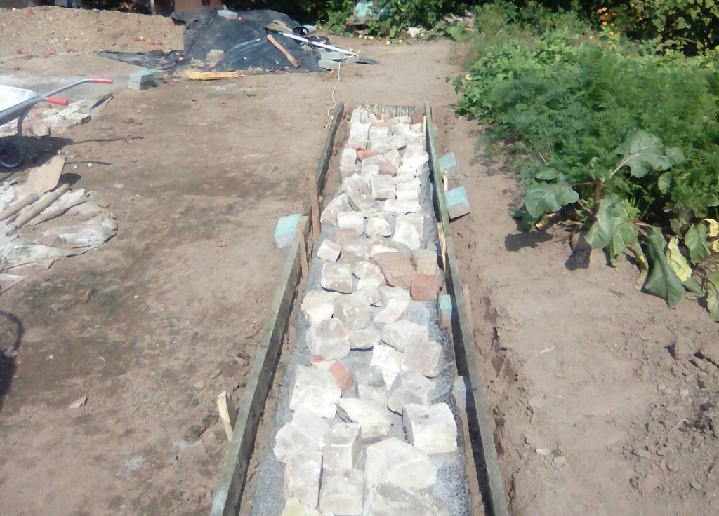  Дорожка в процессе изготовления