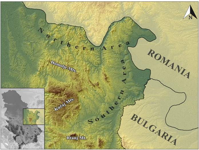 Северо-восточная Сербия в эпоху бронзы: карта региона, где археологи ищут следы исчезнувших культур.