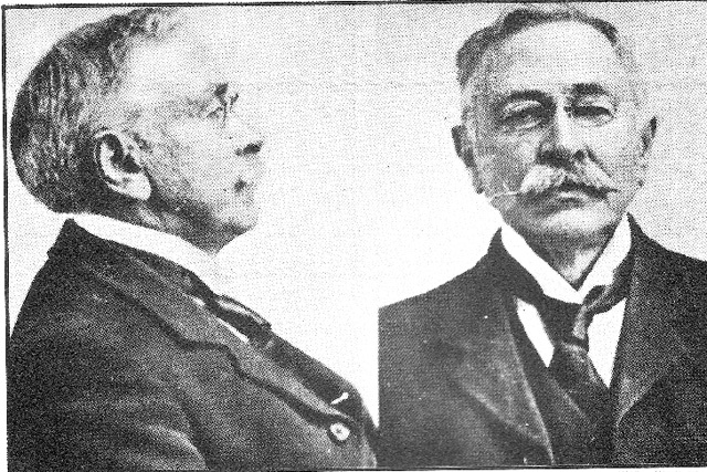 Фото с тюремной карточкой Адольфа Бека