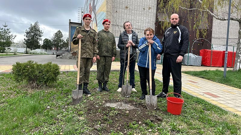    Зеленая зона для жителей города пополнилась новыми деревьями