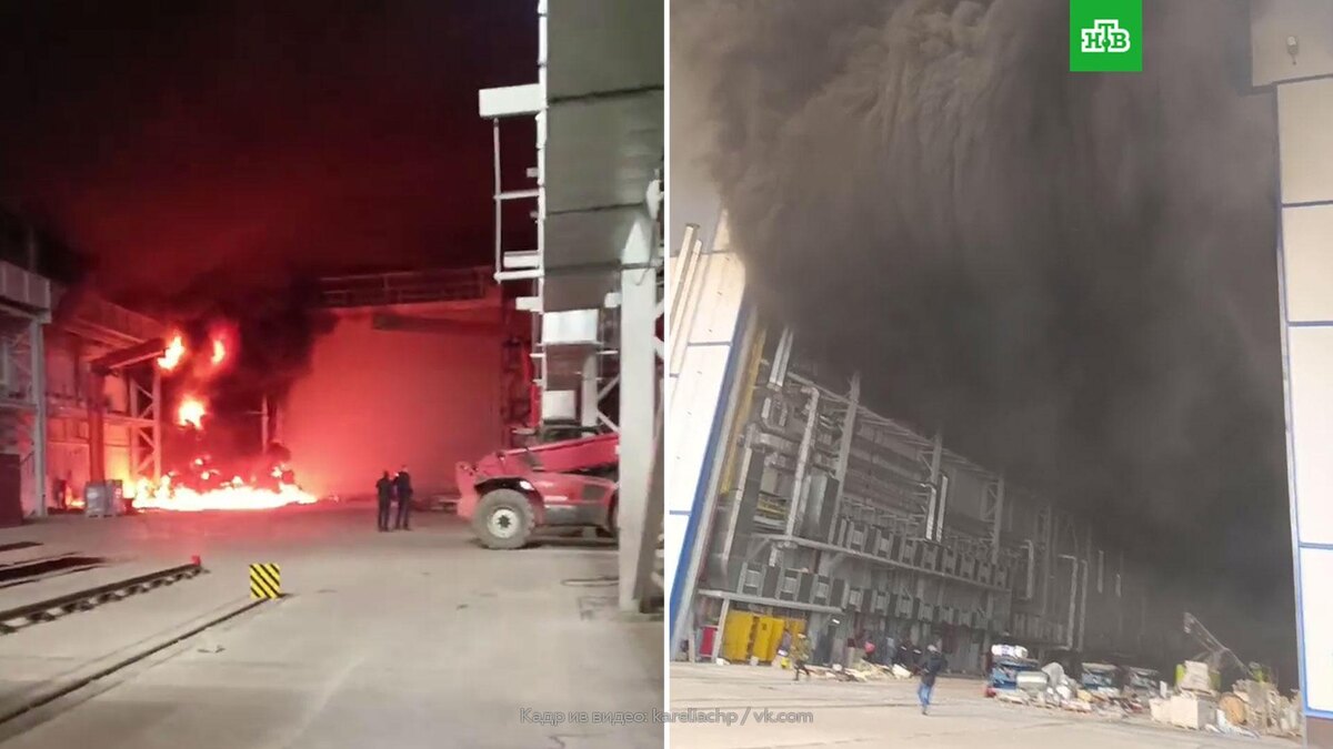    В Петрозаводске загорелся судоремонтный завод