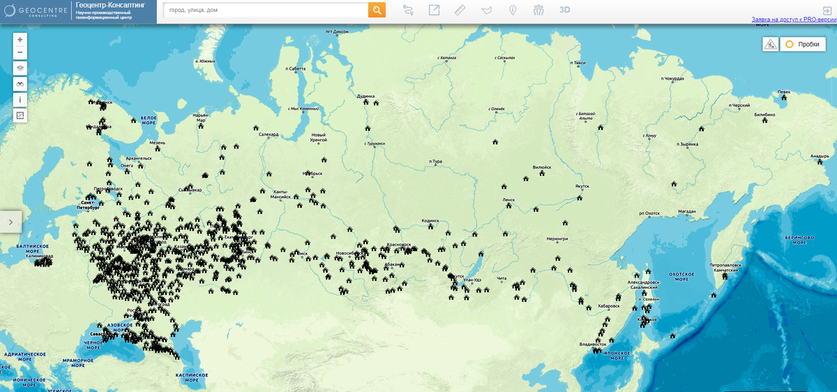 Города с льготной ипотекой на вторичном рынке на карте России
