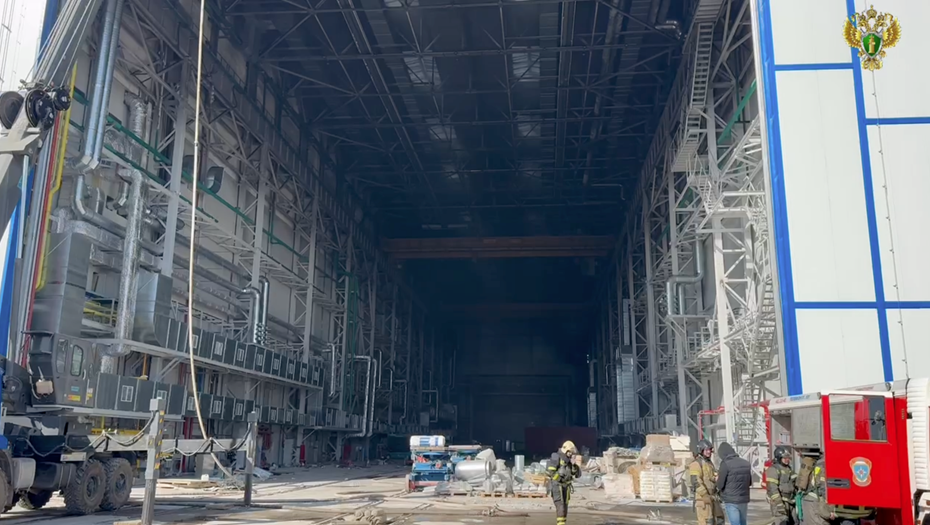    Цех Онежского судостроительно-судоремонтного завода после пожара. Петрозаводск, Карелия. 3 апреля 2025 года. Автор фото: прокуратура Республики Карелия