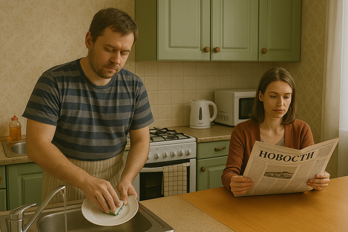 Семейный вечер на кухне. Фото fb8.