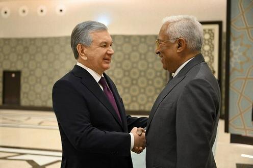 Шавкат Мирзиёев и Антониу Кошта. Фото пресс-службы президента Узбекистана