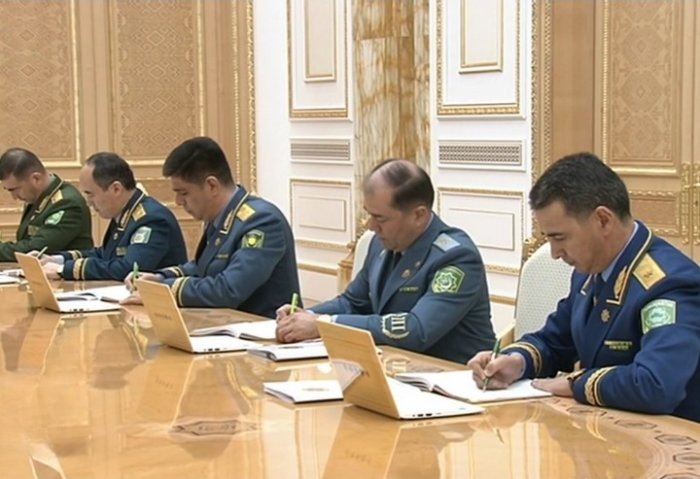 Очередное заседание Государственного совета безопасности, 2 апреля, 2025 г., Ашхабад, Туркменистан (Фото Watan habarlary)