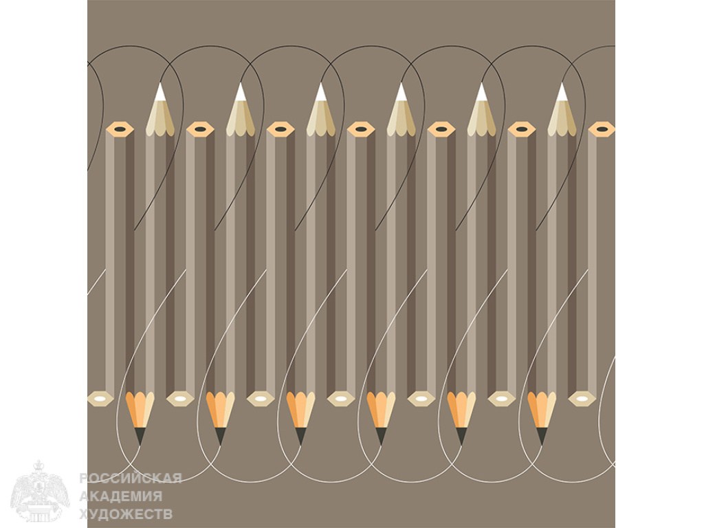 М.В. Киреев. Карандаши. 2018 г. Цифровая печать, полистирол. Собственность автора.