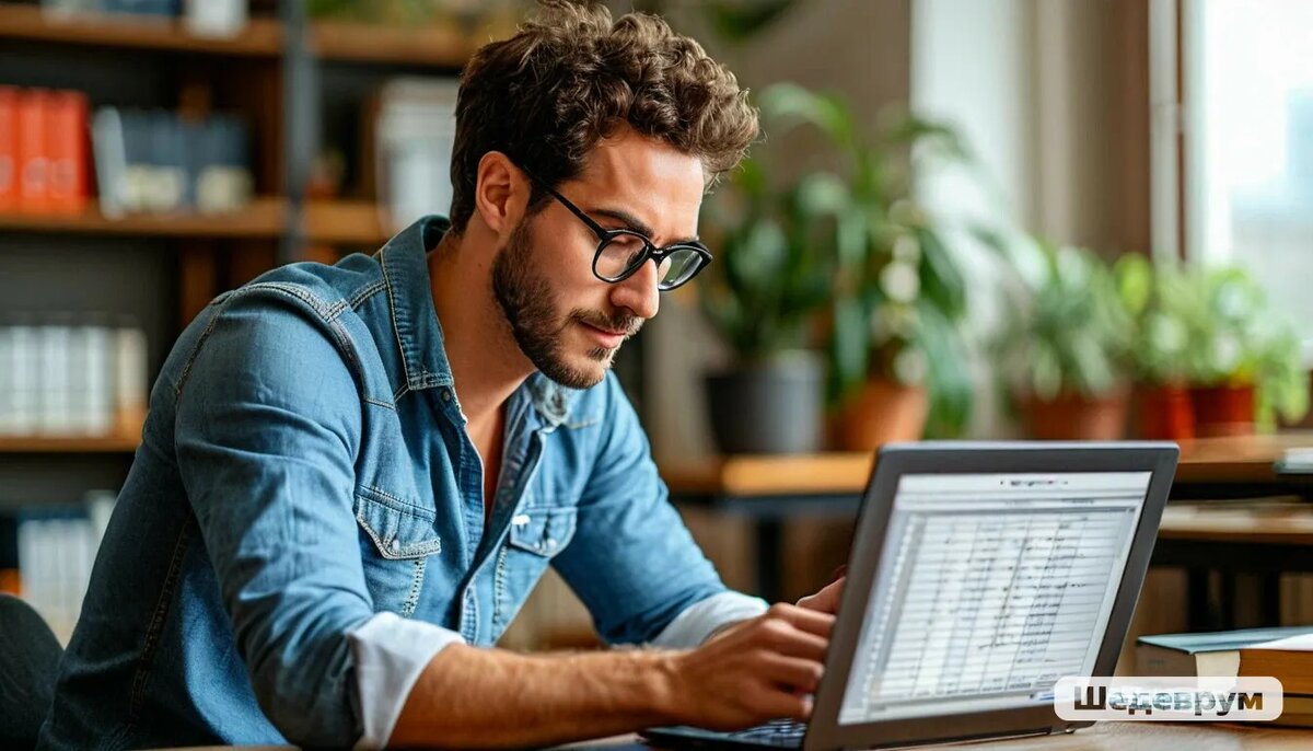 Изображение сгенерировано при помощи сервиса Шедеврум. Если вы не знали, то маркетолог смотрит на таблицу в ноутбуке именно так:)