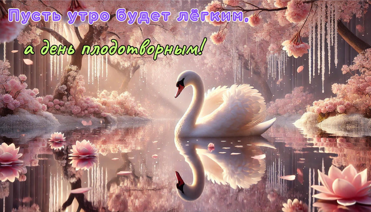 Пусть утро будет лёгким, а день плодотворным!