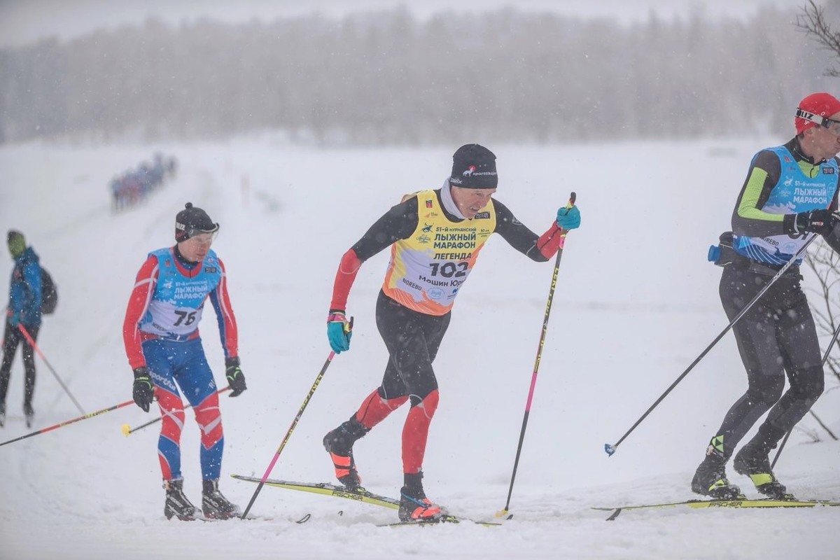    Юрий Мошин. Мурманский марафон–2025. Фото: Максиму Малютин / страница Мурманского лыжного марафона
