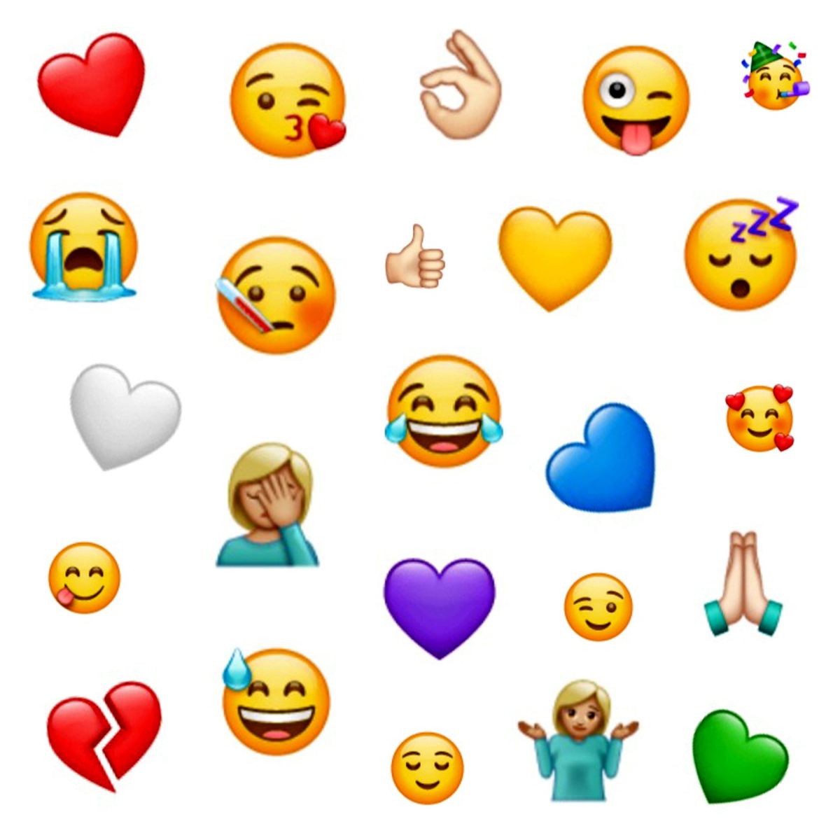 Часто встречающиеся в переписке эмодзи. Коллаж выполнен автором канала