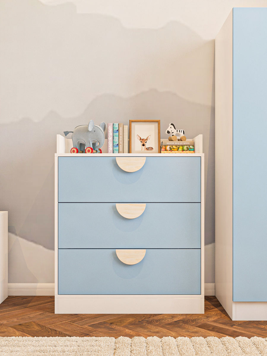 Комод Монтессори голубой lionsfamily.ru