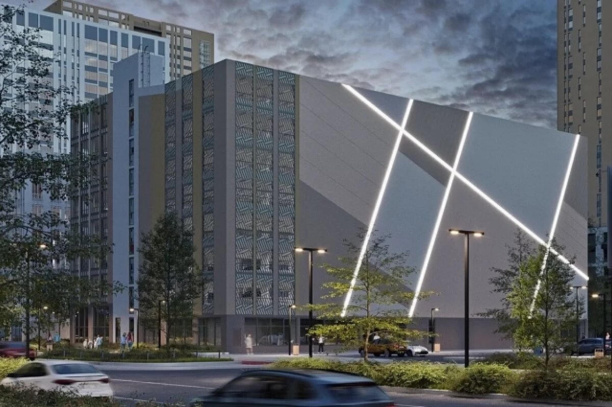    В Академическом районе строят наземный паркинг высотой восемь этажей