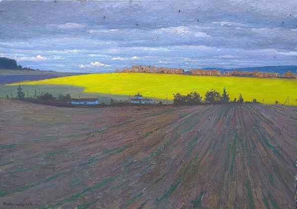 Стекольщикова. Осенние поля.