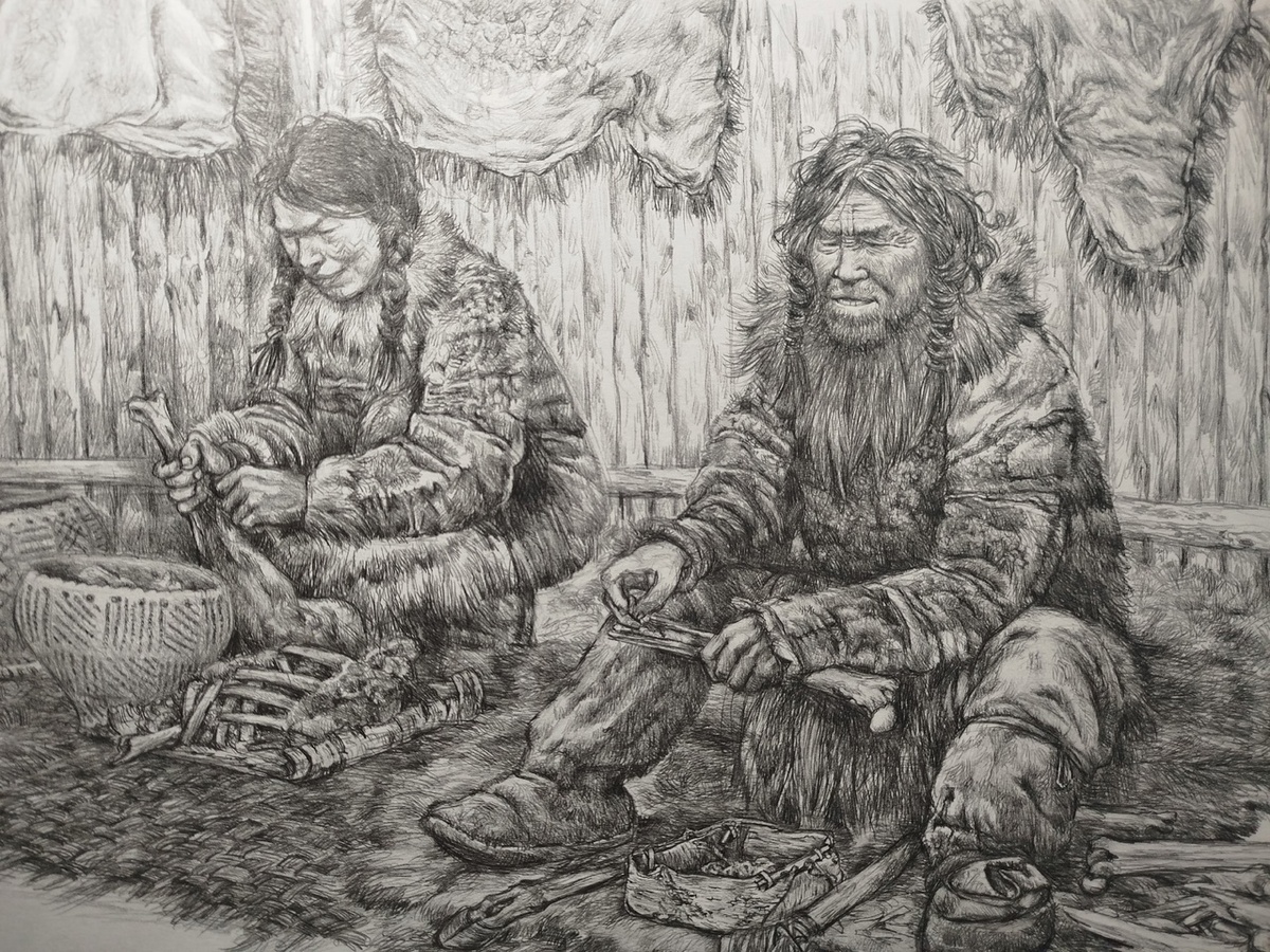    Древних каюковцев «оживил» художник и участник этноэкспедиций Александр Кухтерин