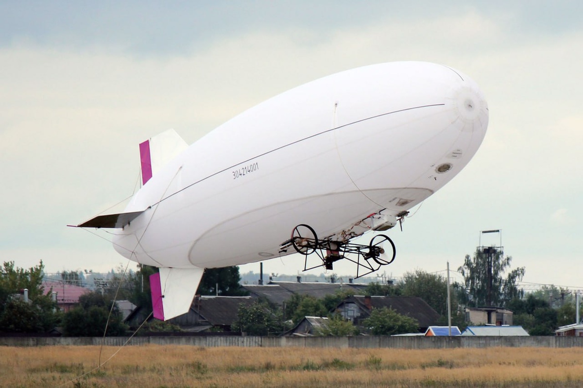   Дирижабль в воздухе