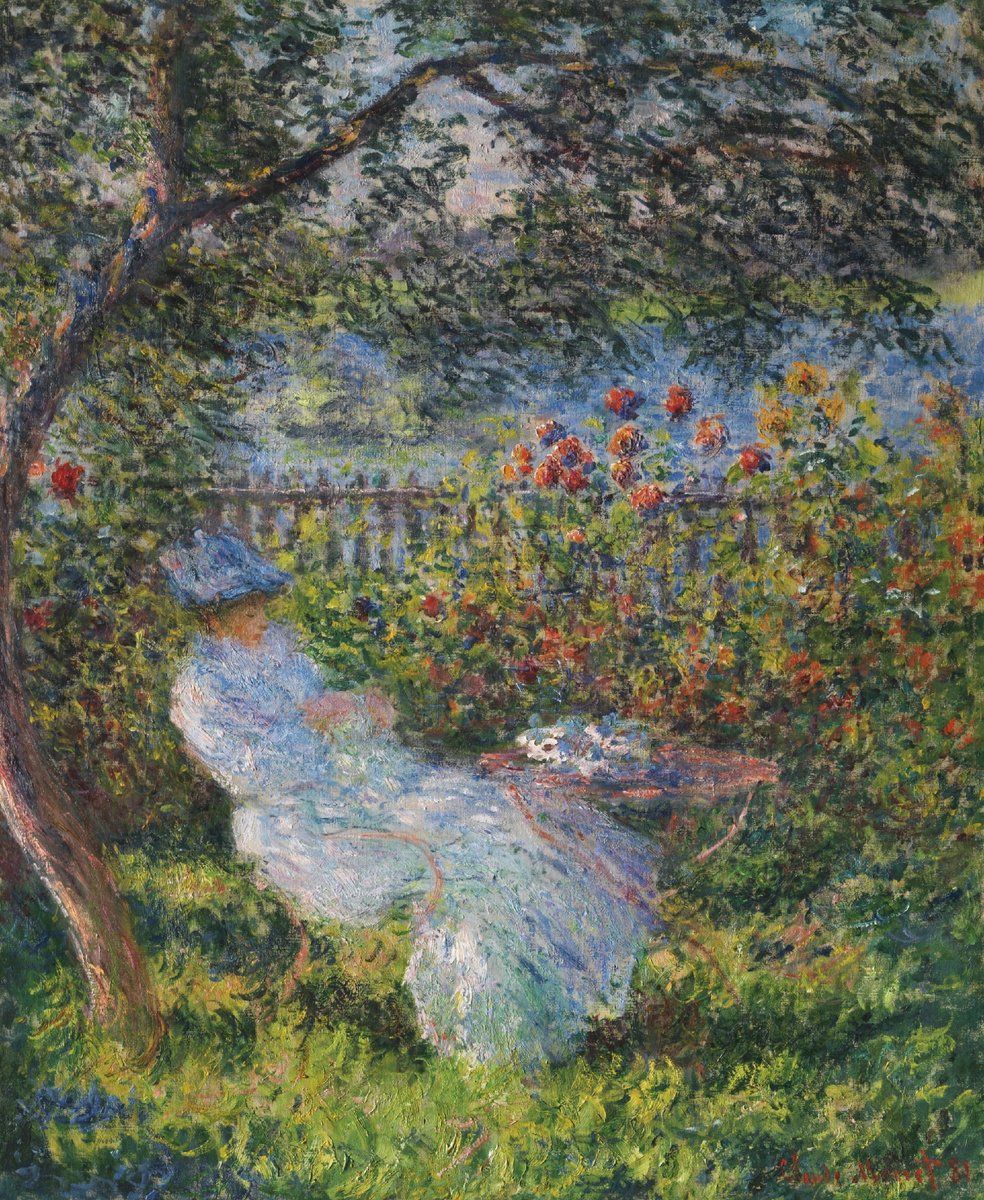Клод Моне. Алиса Ошеде в саду. 1881 г.