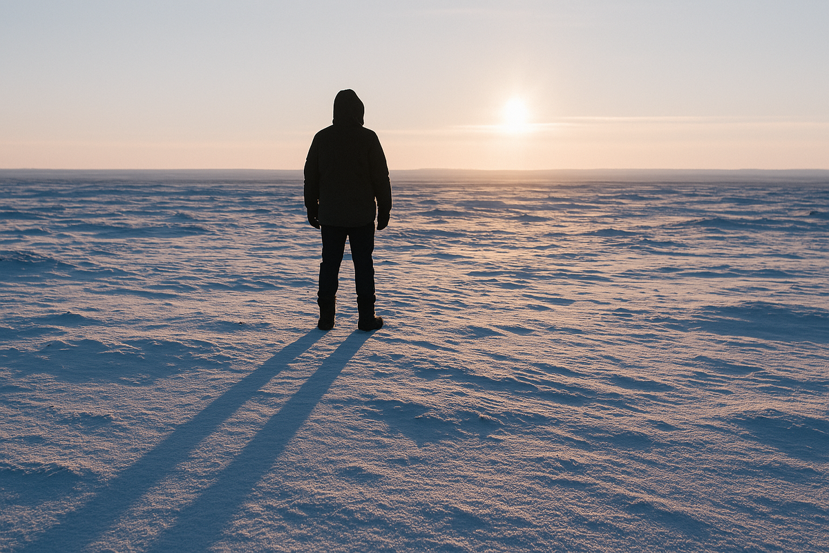 🖋 Когда стоишь один посреди наста, понимаешь, что ты здесь просто человек.