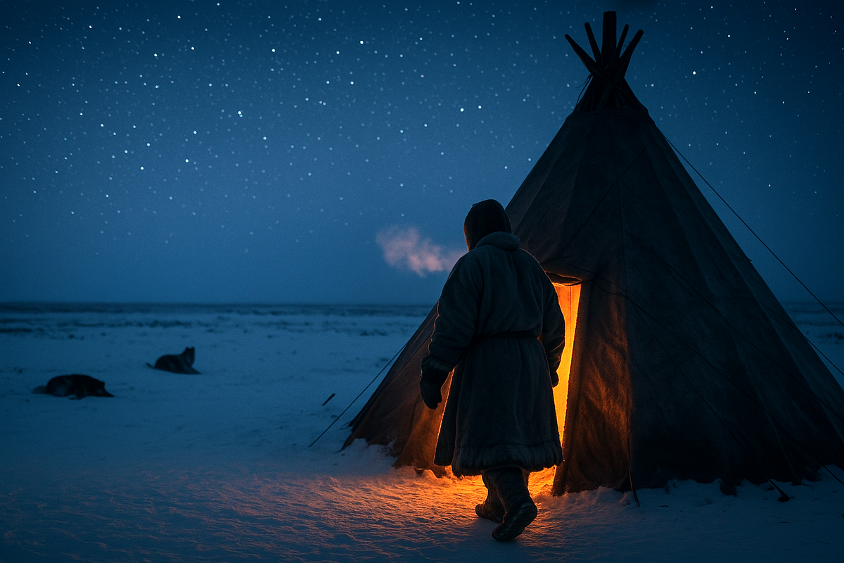 Человек у входа. Последний шаг перед возвращением в свет.