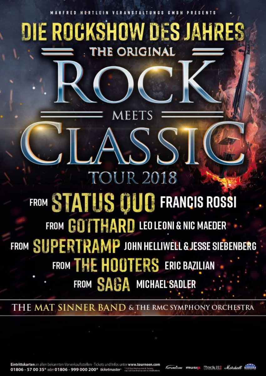 Афиша знаменательного «Bye Bye Caroline» тура Rock Meets Classic, 2018  