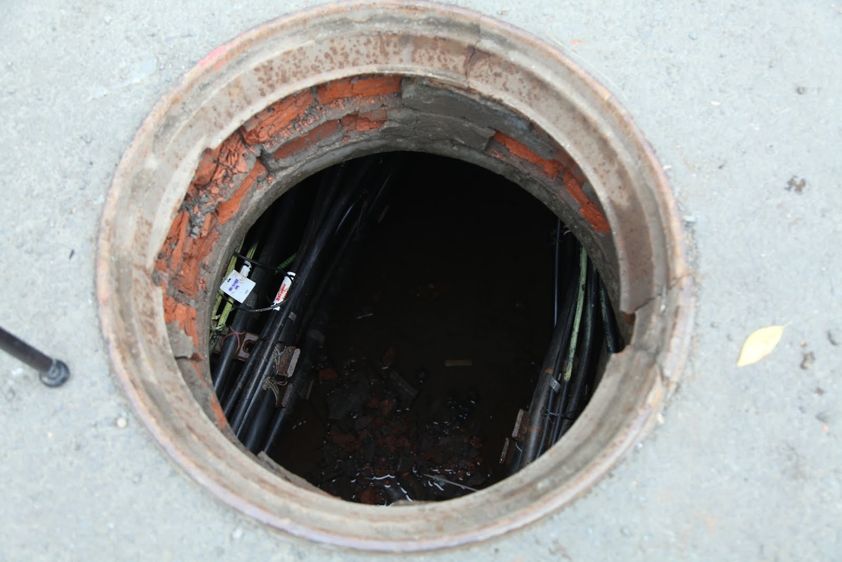 Подтопление кабельных бетонных колодцев