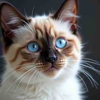 Кошка с голубыми глазами