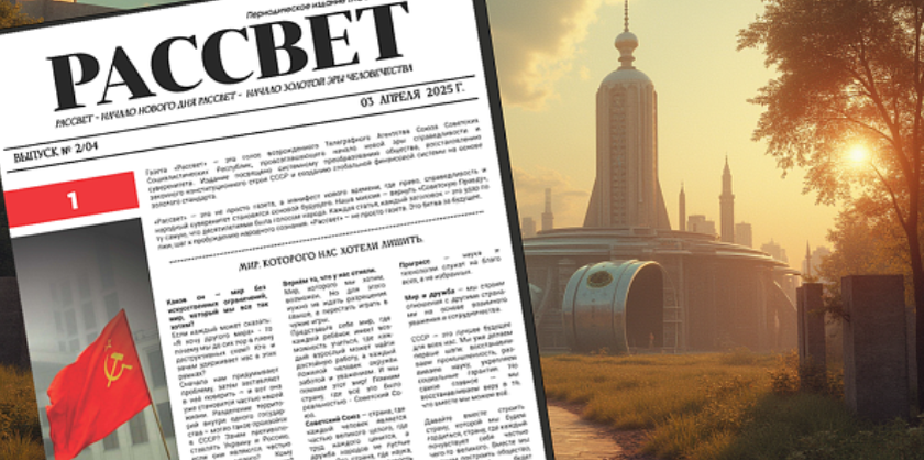Газета "Рассвет" заглавная страница