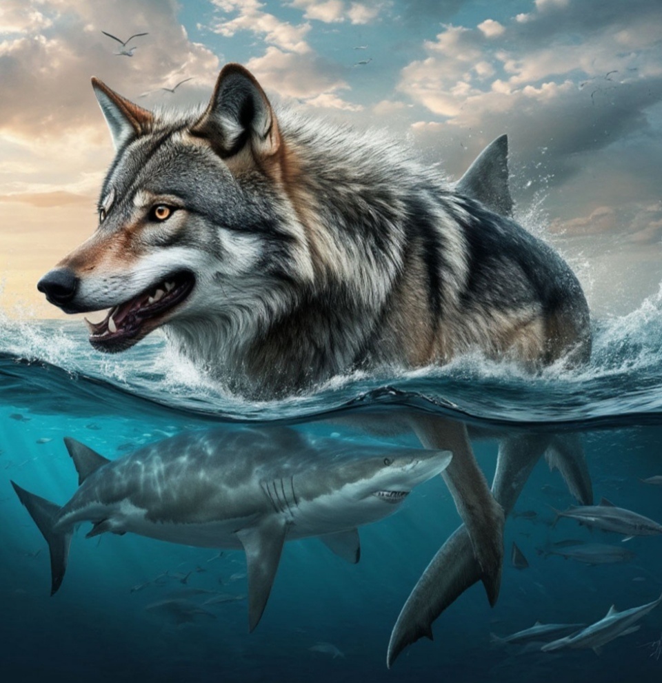 Волк + акула