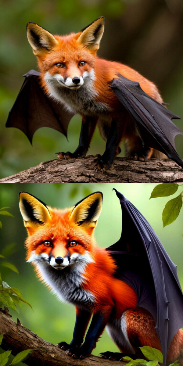 Лиса + летучая мышь