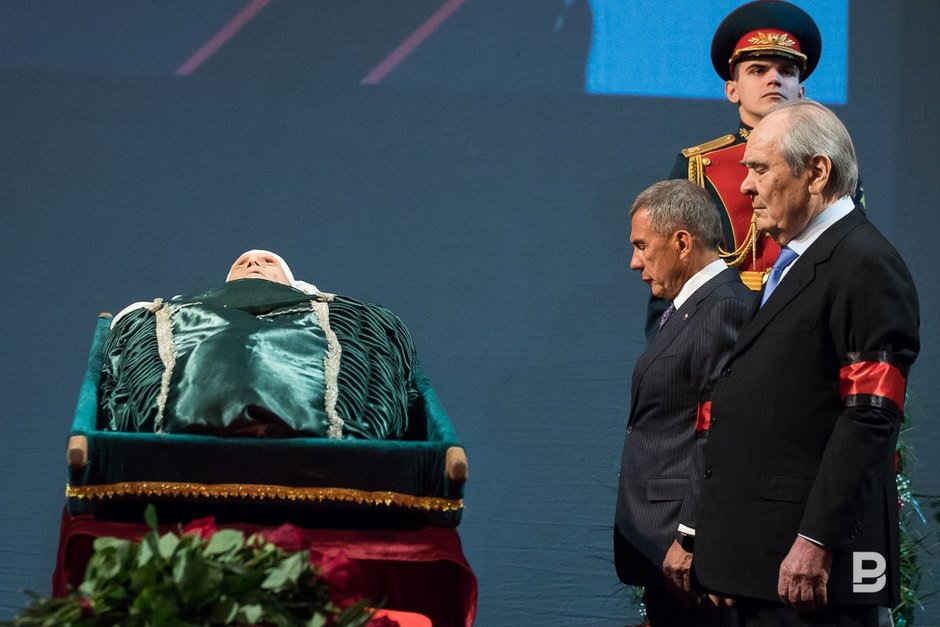 Прощание с Ильхамом Шакировым.  18 января 2019 года. Фото Интернет - Газеты ,, Реальное Время''.