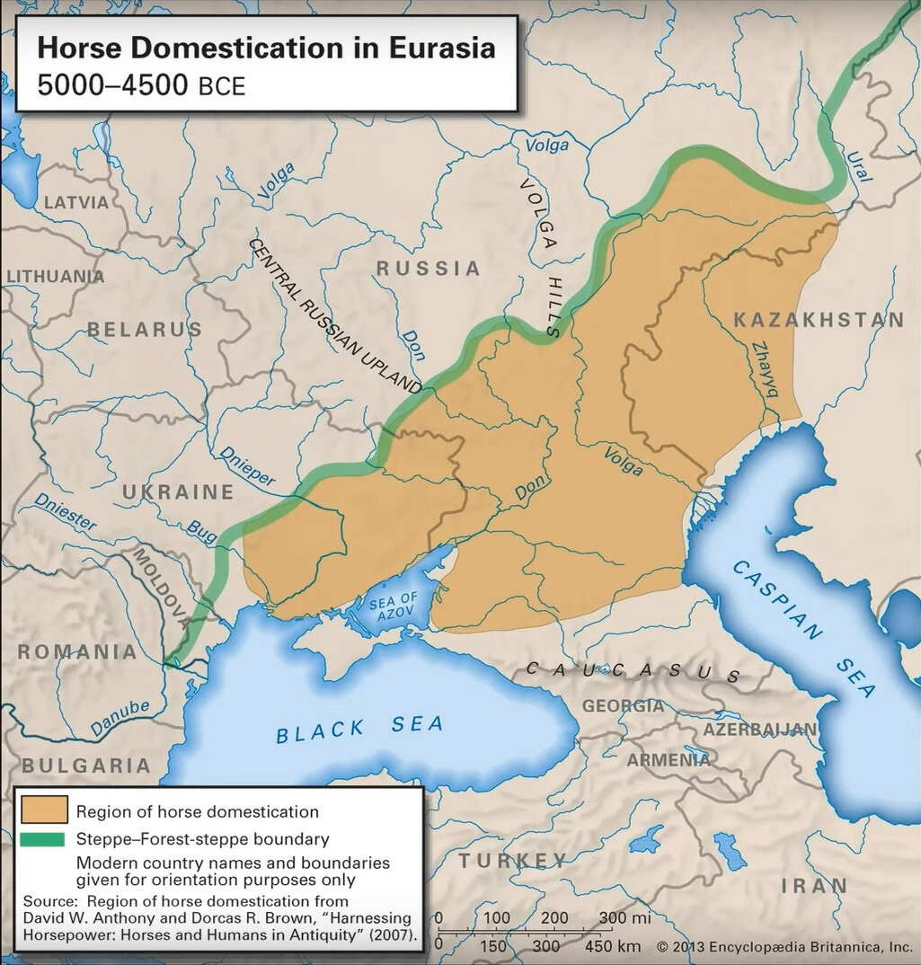 Прародина индоевропейцев — ареал одомашнивания лошади