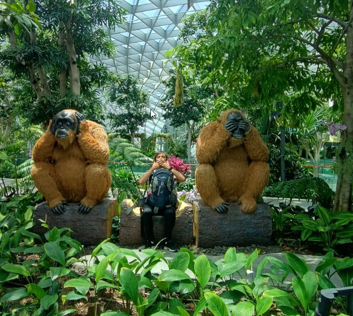 Парк с фигурами внутри аэропорта. Мое фото