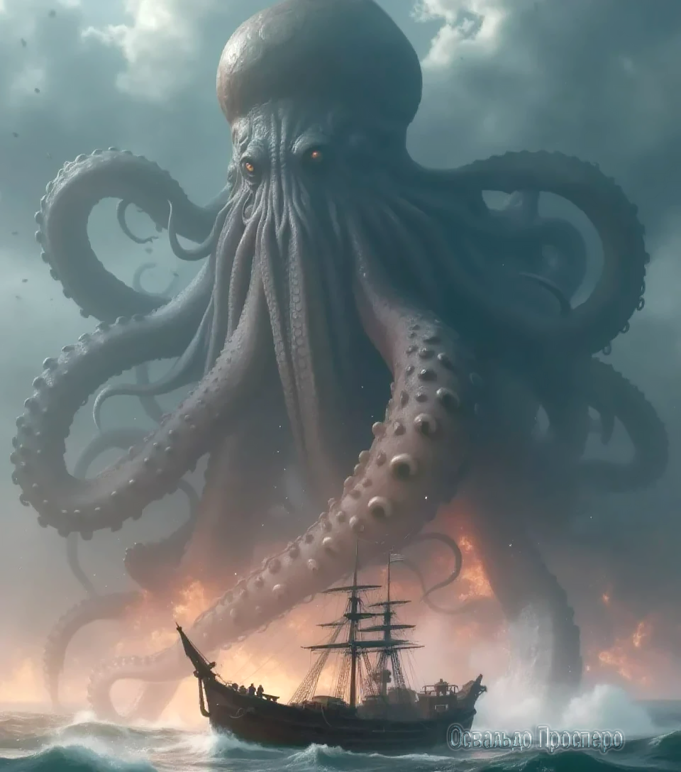 Кракен описывался как нечто огромное.