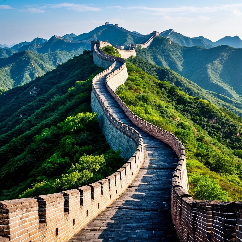 Великая китайская стена имеет протяжённость более 21 000 километров, что составляет примерно треть окружности Земли! Это грандиозное сооружение включает не только саму стену, но и многочисленные башни, укрепления и мосты. Стена проходит через разнообразные ландшафты: горные хребты, пустыни и равнины Китая. Такое масштабное строительство велось на протяжении почти 2000 лет, начиная с 7 века до нашей эры и до эпохи династии Мин 17 века. Это делает Великую китайскую стену не просто архитектурным чудом, а настоящим свидетельством многовековой истории и инженерного гения китайского народа.