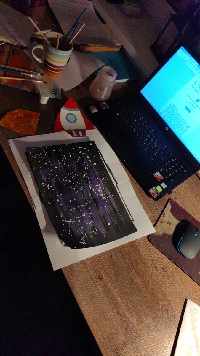 Закончилось занятие, а у меня были готовы все детали будущей "картины"