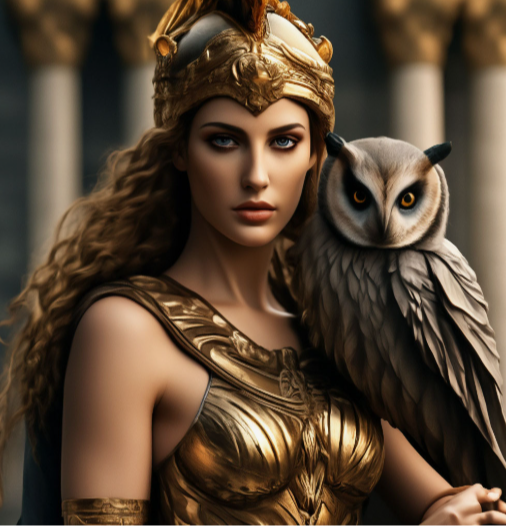 Богиня Афина с совой