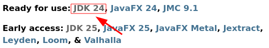 OpenJDK 24 на момент выпуска статьи является последней стабильной версией 